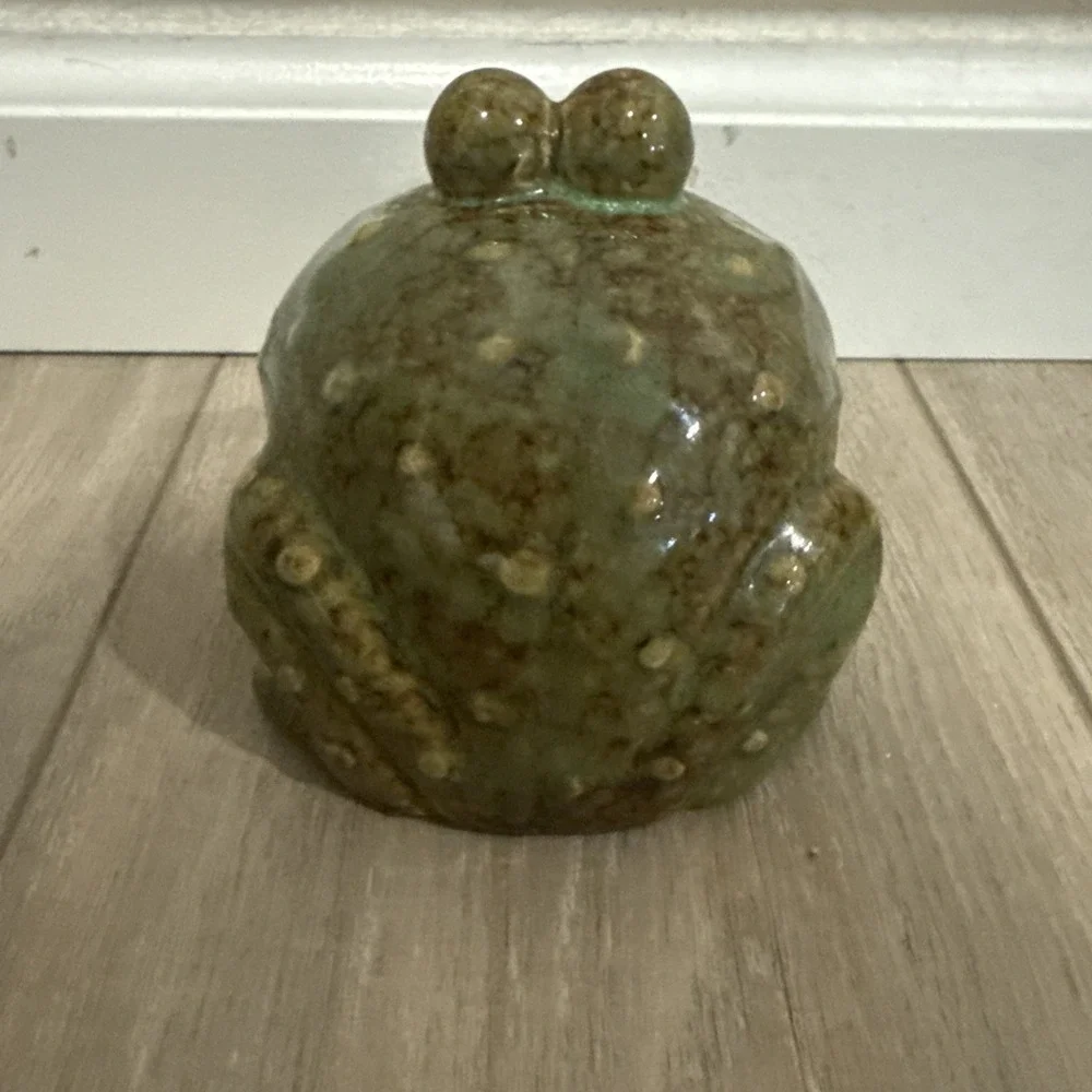 Vintage 1970's Green Sink‎ Frog Ceramic Frog Sponge Holder-Excellent
